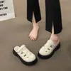 Sandálias Fechadas com Plataforma e Salto Alto para Mulheres, Uso Externo, Novo Estilo Verão 2026, Tamancos Vazados Respiráveis, Chinelos Casuais