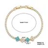 Europa y Estados Unidos joyería transfronteriza tendencia de lujo ligero INS personalidad pulsera de flor de circonita collar de flor de la suerte simple venta al por mayor
