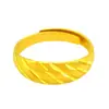 Anillo de pareja popular de moda de arena de vacío oro oro cepillado chapado en oro abierto brillante lluvia de meteoros anillo estrellado