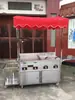 Carrinho de Batata Frita, Carrinho de Lanches, Fritadeira de Mesa, Grelha, Carrinho Prático com Chapa de Ferro, Barraca de Comida