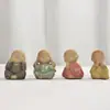 Mascota de té creativa pequeño monje Shama figura de palo brasilero cerámica decoración maceta micro paisajismo decoraciones de animales pequeños