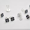 Pendientes de botón con gancho de trébol de plata esterlina 999 Ruye para mujer, sencillos, elegantes, ligeros, de lujo, con forma de corazón, pendientes retro Mori