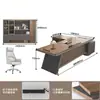 Mesa de Escritório de Luxo Leve Simples Moderna Sensação de Alto Padrão Gerente Presidente Mesa para Uma Pessoa Pequena Grande Mesa Executiva com Armário Lateral