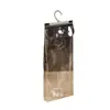 Bolsa de embalaje de plástico transparente personalizada, bolsa de plástico PVC impermeable tridimensional para cosméticos, cierre de botón, bolsa de almacenamiento para ropa