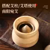 Caja de Moxibustión para el Ombligo de Madera Maciza, Caja de Moxibustión para el Abdomen, Flujo Inverso de Humo de Moxa, Torre de Moxa, Equipo de Moxibustión, Tarro de Moxibustión