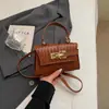 Bolso Transfronterizo de Moda de Gama Alta con Hebilla de Candado, Bolso Cruzado Versátil de Moda de Lujo Ligero de Nicho, Bolso de Mano Personalizado con Patrón de Cocodrilo