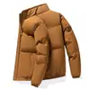 26 estilos de chaquetas acolchadas de invierno de moda para hombre, abrigos acolchados de algodón, cuello alto, marca de moda, ropa exterior holgada acolchada de algodón, talla grande