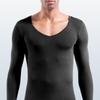 Ropa interior térmica para hombre 100% algodón Cuello bajo Cuello alto Cuello en V Camiseta base Otoño e Invierno Color liso Delgado Ajuste ceñido Top