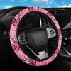 Cubierta de Volante de Coche Cartoon Elástica sin Anillo Interior Gato KT Universal para Todas las Estaciones