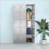Armario de Acero Inoxidable, Gabinete de Almacenamiento Multipuerta para Empleados, Archivador para Taller Libre de Polvo, Zapatero, Gabinete de Almacenamiento con Cerradura