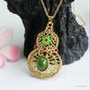 Colgante de Jade Hetian Natural de Guan Yu Collar de Calabaza de Jaspe Estilo Étnico Venta al por Mayor Dropshipping S4051804L
