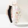 Diadema Armoniosa Diadema Huevo de Pascua Tela Huevos de Colores Estampado de Conejo Nudo Diadema Sencilla Accesorios para el Cabello Frescos