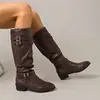 Otoño 2026 Nueva Llegada Comercio Exterior Tallas Grandes para Mujer Casual Cómodo Estilo Europeo Americano Moda Ropa Exterior Botas Talla Única