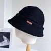 Chapéu de Pescador Estilo Zg Japonês para Mulheres, Chapéu Bucket Quente de Mistura de Lã para Outono e Inverno, Estilo Hepburn, Parte Frontal Grande e Parte Traseira Pequena, Chapéu de Aba, Tendência