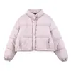 Chaqueta acolchada de estilo coreano para mujer petite, nueva para el invierno 2026, con cuello alto, abrigo corto moderno y a la moda para mujer