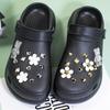 Sapatos com furos em promoção faça você mesmo corrente grossa de prata acessórios vintage decoração de sapatos com flores fivela de sapato punk destacável rebite