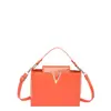 Nuevo bolso de mano decorativo simple en forma de V 2026, moderno y elegante, bolso tipo cubo de un solo hombro cruzado para mujer