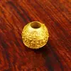 Atacado Vietnã jateamento de ouro sólido DIY acessórios artesanais cobre puro banhado a ouro frisado pulseira contas soltas