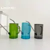 Plástico transparente de núcleo acero inoxidable boca larga regadera lodo tetera jardinería flor regadera ducha floristería verde