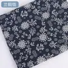 Tecido de algodão com estampa de linho tecido para saias toalha de mesa forro de bolsa de maquiagem bolsa calças tecido com estampa de ondas azul e branco