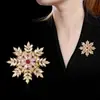 Produtos Ecológicos, Moderno, de Alta Qualidade, Elegante e Versátil Broche de Floco de Neve de Cristal Artificial Presente de Natal