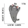 Jiu Shao Lindo Gato de Dibujos Animados Bordado Parches de Tela Accesorios de Ropa Parches de Animales Insignia de Bordado a Computadora Pegatinas de Bordado para Bebé