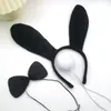 Conjunto de Orelhas de Coelho Transfronteiriço Headband Headband de Menina Coelho Headband para Festa de Páscoa Halloween Dança para Mulheres