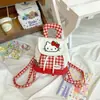 Bolsa Fresca e Doce Estilo Coreano com Padrão de Gatinho Fofo, Mochila Xadrez para Mulheres, Nova Mochila Tendência 2026 para Viagem e Dia a Dia