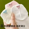 Meias Femininas de Algodão Finas para o Verão, Antiodor, Antibacterianas, com Renda, Respiráveis, Estilo Ballet com Laço Branco, Meias Sapatilha para Meninas