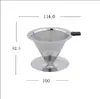 Filtro de Goteo para Café de Acero Inoxidable 304 para Uso Comercial y Doméstico, Malla Ultra Fina, No Necesita Papel de Filtro, Embudo para Café, Personalizable
