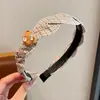 Diadema vintage de lunares plisada de ala ancha para mujer, casual y única, con un toque de alta gama, diadema versátil que hace que la cabeza se vea más alta y el rostro parezca más pequeño
