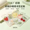 Nuevos Marcadores de Libros de Organza Estilo Coreano Serie de Frutas y Verduras Marcadores Creativos de Lectura de Alto Valor Notas Decorativas Bordadas