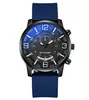 Reloj Deportivo Elegante para Hombre Transfronterizo Aleación Silicona Tres Manecillas Cuarzo Esfera de Motocicleta Luminoso Redondo Reloj de Pulsera