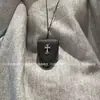 Collar de Cuero Negro con Cruz Dulce y Fresco, Bolso Colgante de Alta Gama Moderno y Conveniente para Guardar Gafas, Accesorios Versátiles Personalizados