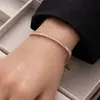 Pulsera Popular Europea y Americana de Circonita Colorida Pulsera Tenis Rectangular de Diamante Completo Especializado en Comercio Electrónico Transfronterizo Joyería para Manos de Ins