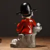 Cerámica Antigua de Jingdezhen Lectura Lang Adornos de Cerámica Decoración de Escritorio de Sala de Estar Oficina Adornos de Personajes Escultura Porcelana
