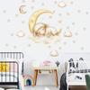Pegatinas de Pared de Oveja Estrella Luna Nubes sobre Nubes para Habitación Infantil Dormitorio Guardería Papel Tapiz Decorativo Autoadhesivo