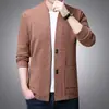 Moda Masculina Primavera y Otoño 2023 Moda Waffle Hombres Casual de Negocios Simple y Generoso Cárdigan Jóvenes
