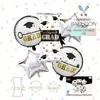 Nuevo Set Combinado de Felicitación de 5 Piezas Globos de Papel de Aluminio Temporada de Graduación Dr. Accesorios de Decoración para Fiesta de Oso Sombrero Sonriente