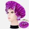 Gorro de Satín Personalizado Transfronterizo con Adorno de Encaje, Gorro de Punto para Belleza de Mujer, Gorro Posparto, Gorro Cálido de Doble Capa Elástico de Satín con Ala Ancha