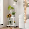Suporte de Flores Móvel Interno Suporte de Armazenamento Suporte de Flores para Varanda Sala de Estar de Chão Ferro Multi-Camada Vaso de Flores Planta Verde Planta em Vaso