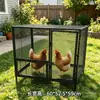 Gaiola de galinha em casa em negrito grande gaiola de criação dobrável gaiola de pato gaiola de ganso gaiola de cachorro gaiola de ovo rolante automática fábrica cabelo liso