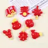 Serie de Año Nuevo y Festival de Primavera pegamento cremoso DIY pasador para el pelo cuerda para el pelo pegatinas para refrigerador accesorios para el pelo material al por mayor agujero zapatos