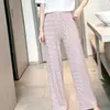 Nuevos pantalones de pijama de casa a rayas para mujer, pantalones cálidos de otoño forrados de forro polar para caminar al aire libre, pantalones largos casuales de terciopelo alemán para casa, pijamas