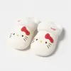 Pantuflas de Algodón Sanrio Hello Kitty para Mujer Otoño/Invierno Pantuflas Mullidas para Padres e Hijos Hogar Interior Antideslizantes Zapatos de Algodón con Felpa