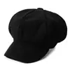 Sombrero de Noticias de Algodón Khaki para Viajes de Primavera y Otoño, Sombrero de Pintor para Mujer, Sombrero Octagonal, Sombrero Unisex, Gorra de Béisbol, Boina
