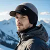 Gorra de Béisbol para Hombre Estilo Transfronterizo para Exterior con Protección para las Orejas Cálido Forro Polar Gorro Tejido Bloque de Color con Letras Gorro Pulóver Gorro de Lana