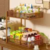 Estante de Almacenamiento de Escritorio Mesa de Comedor Encimera Estante para Snacks Caja de Almacenamiento Organizador Multicapa Bolsita de Té Mesa de Café Portavasos