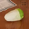 Modelo de Verdura Simulada Lechuga Falsa Repollo Brócoli Hojas Verdes Hojas de Shanghái Modelo de Gabinete Decoración para Casa