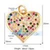 M18 L26 K07 Accesorios para joyería DIY colgante de cobre puro colgante pequeño luna triángulo corazón de melocotón redondo marca